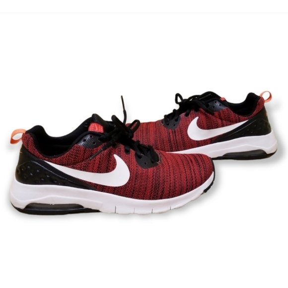 Nike Air Max Motion Training Shoe Low Red and Black Unisex Children's Size 7Y - Picture 4 of 13